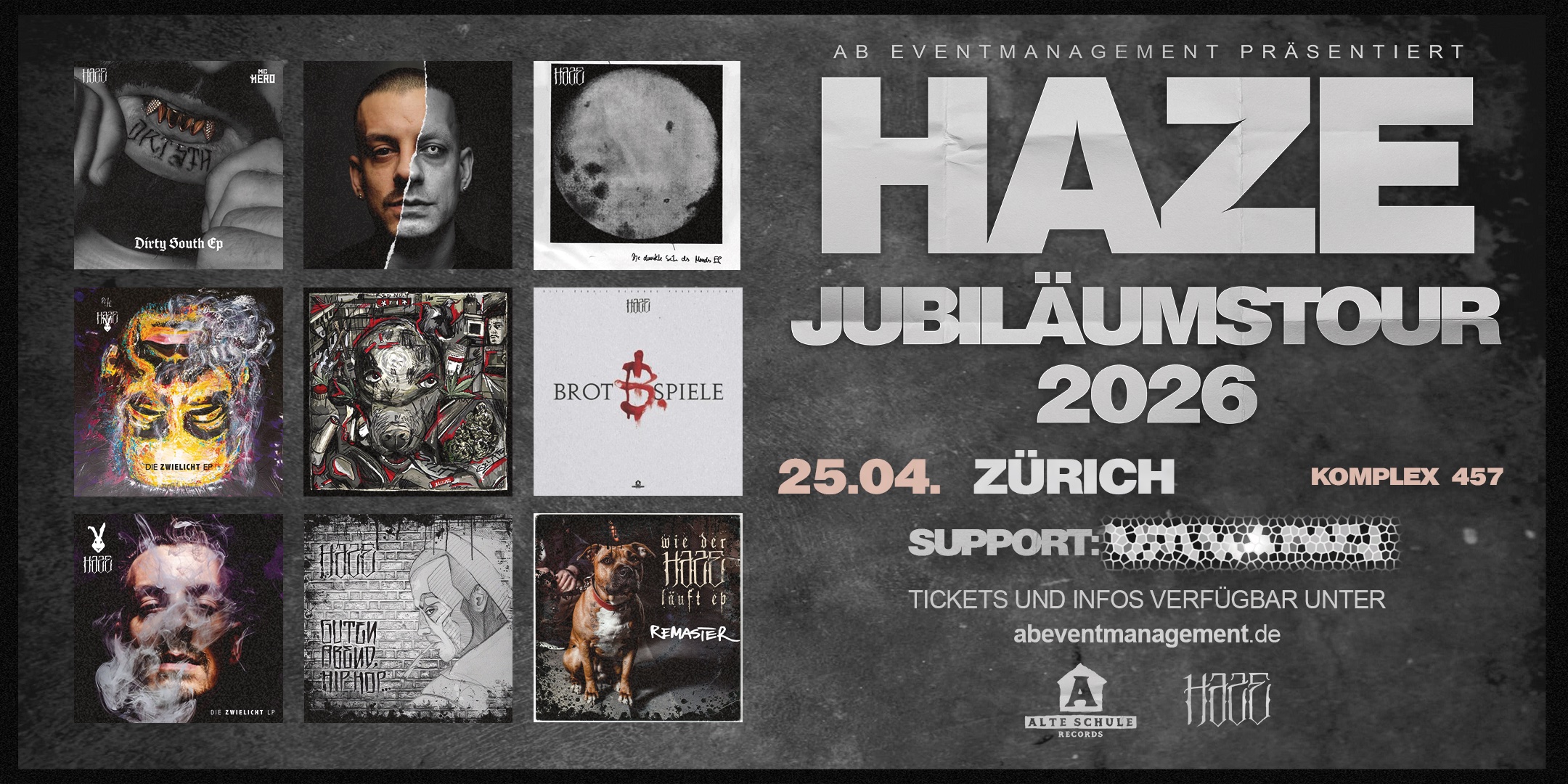 HAZE Jubiläumstour 2026 – Zürich